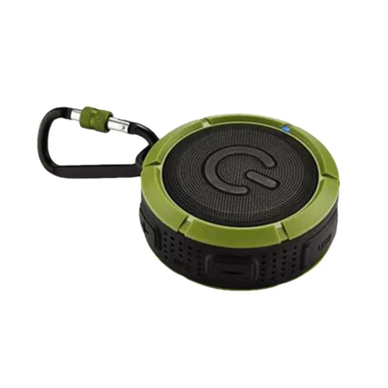 Bluetooth audio waterproof card portable sports speaker in black, 84x50mm, USB rechargeable