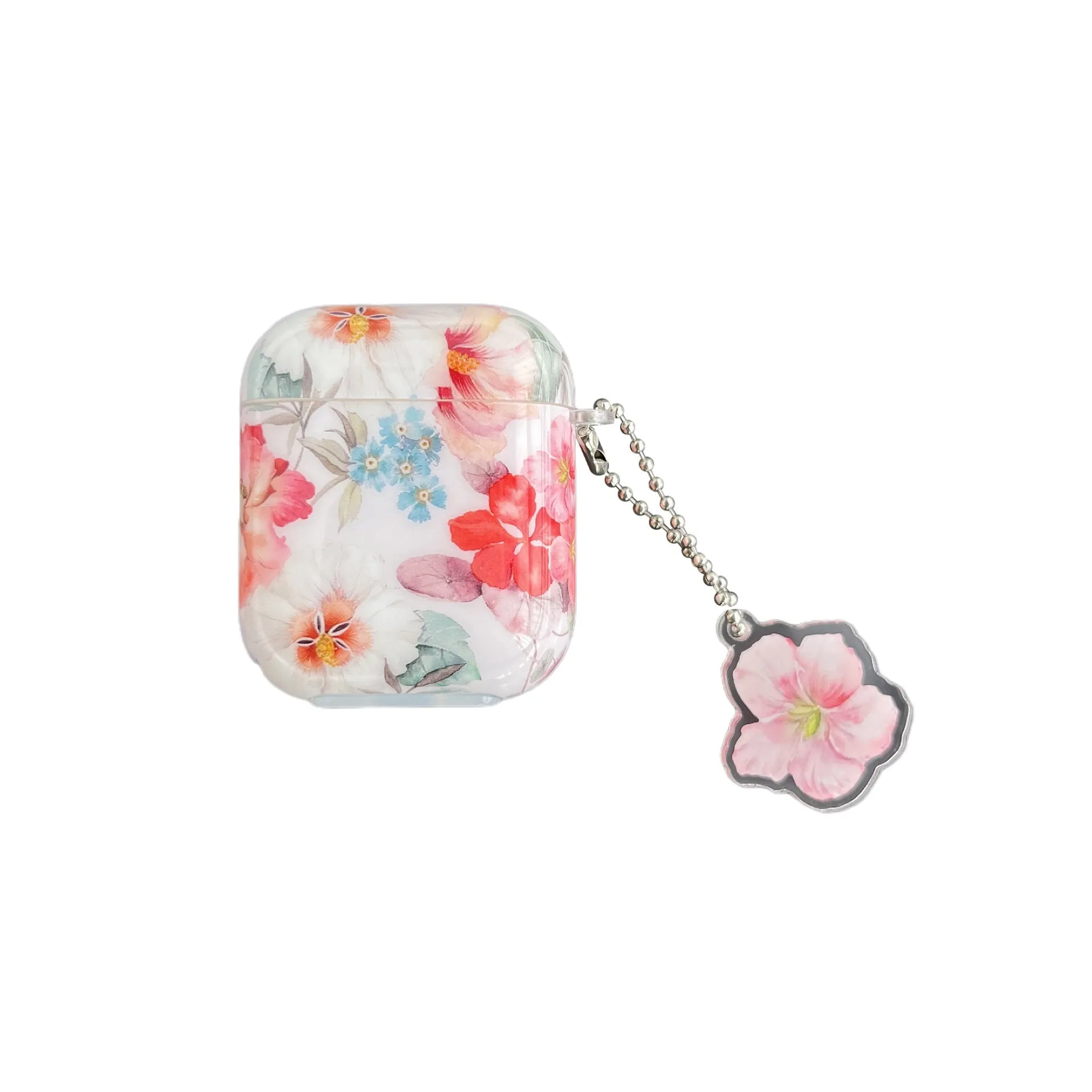 Simple watercolour flower TPU protective cover for Apple AirPods charging case, soft shell design