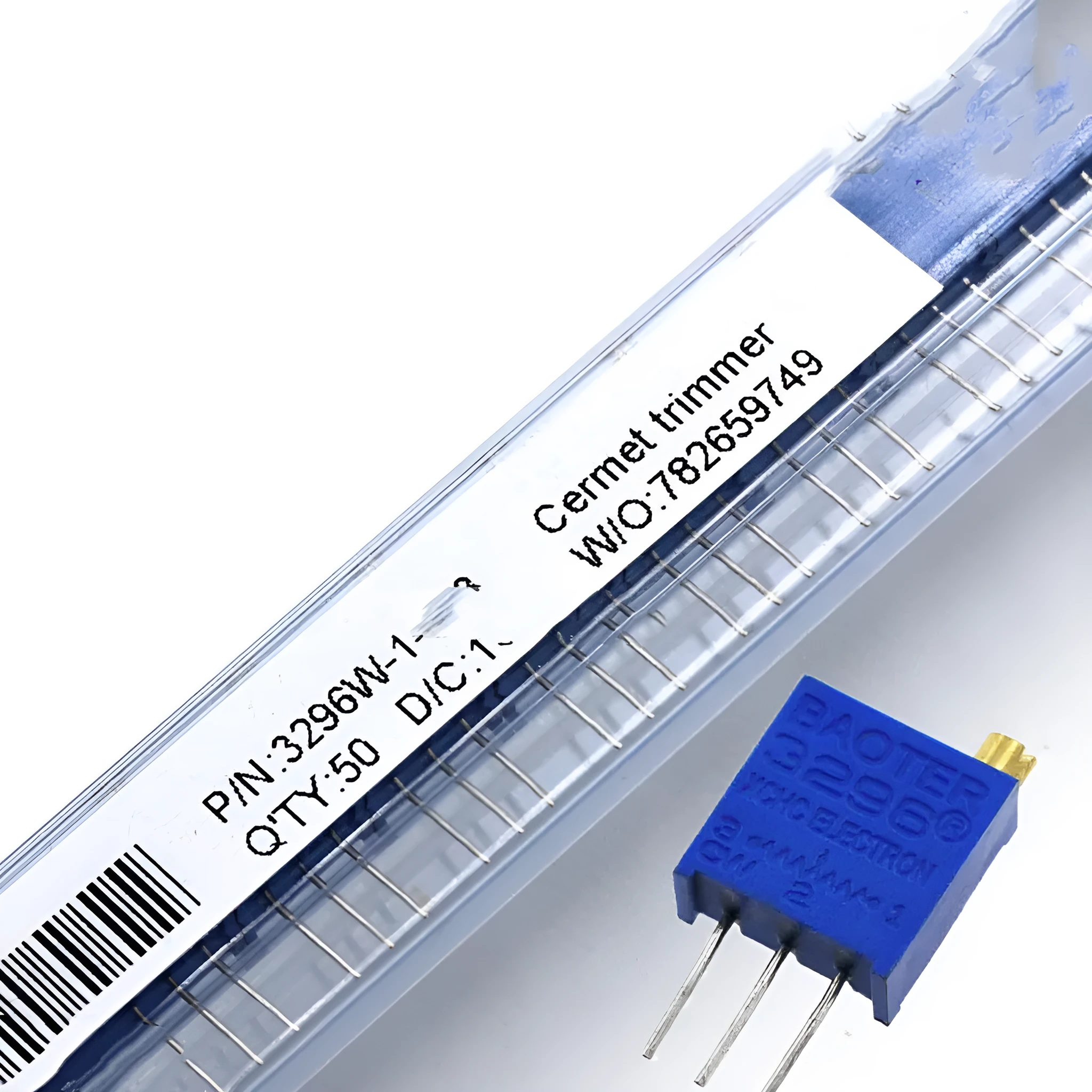 Blue multi-ring precision adjustable resistor potentiometer 20k ohm glass glaze film linear