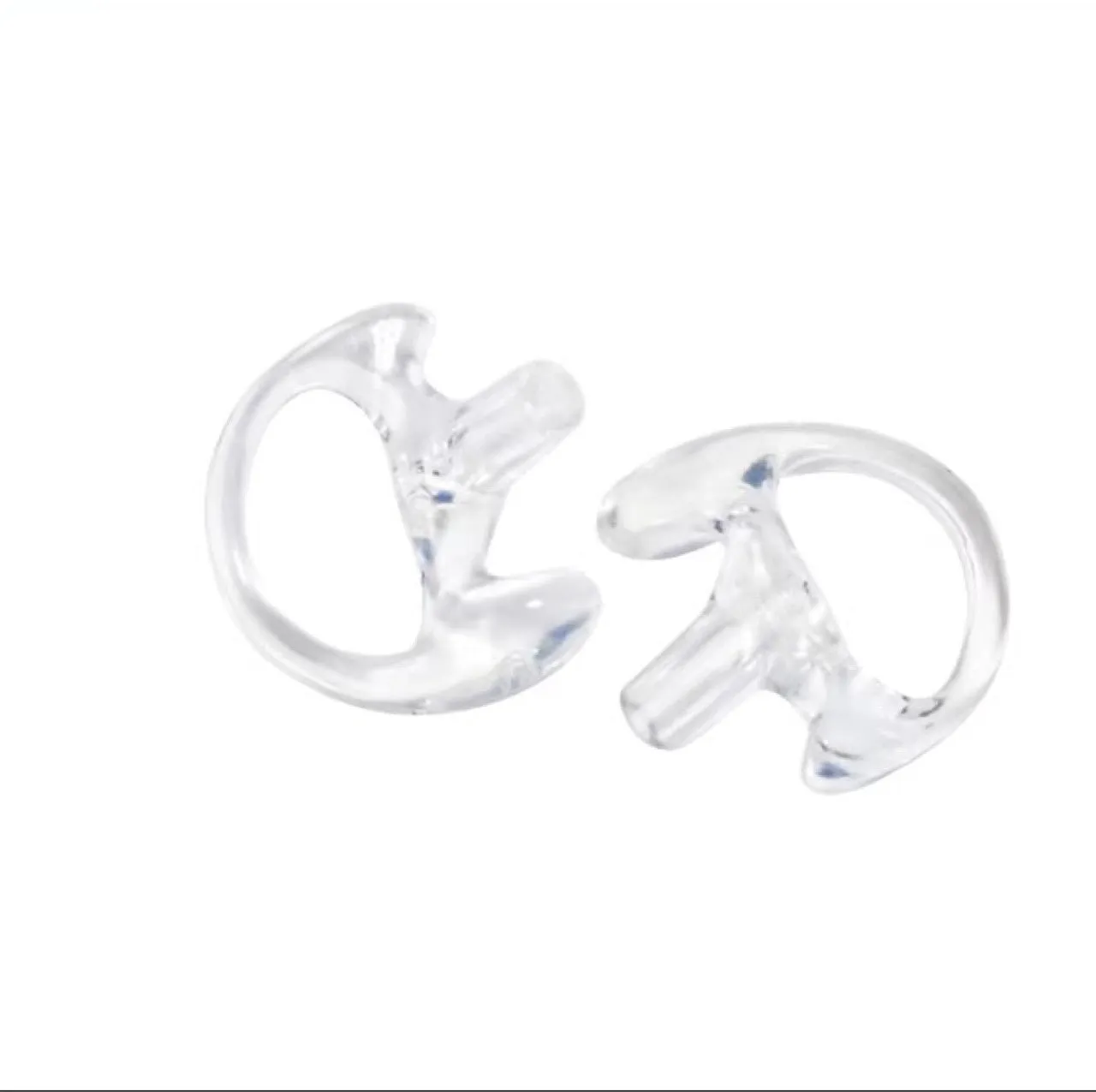 Pair of soft silicone ear hanging accessories for walkie talkie air conduit earphones in three sizes L M S