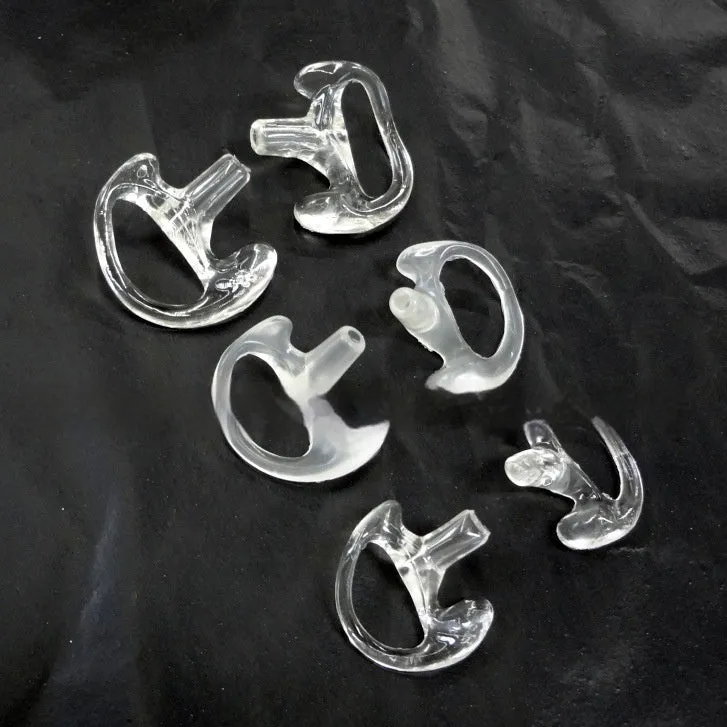 Pair of soft silicone ear hanging accessories for walkie talkie air conduit earphones in three sizes L M S
