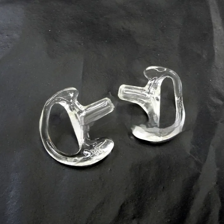 Pair of soft silicone ear hanging accessories for walkie talkie air conduit earphones in three sizes L M S