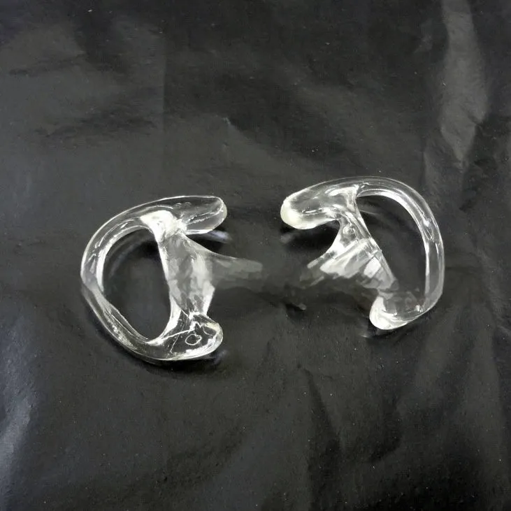 Pair of soft silicone ear hanging accessories for walkie talkie air conduit earphones in three sizes L M S