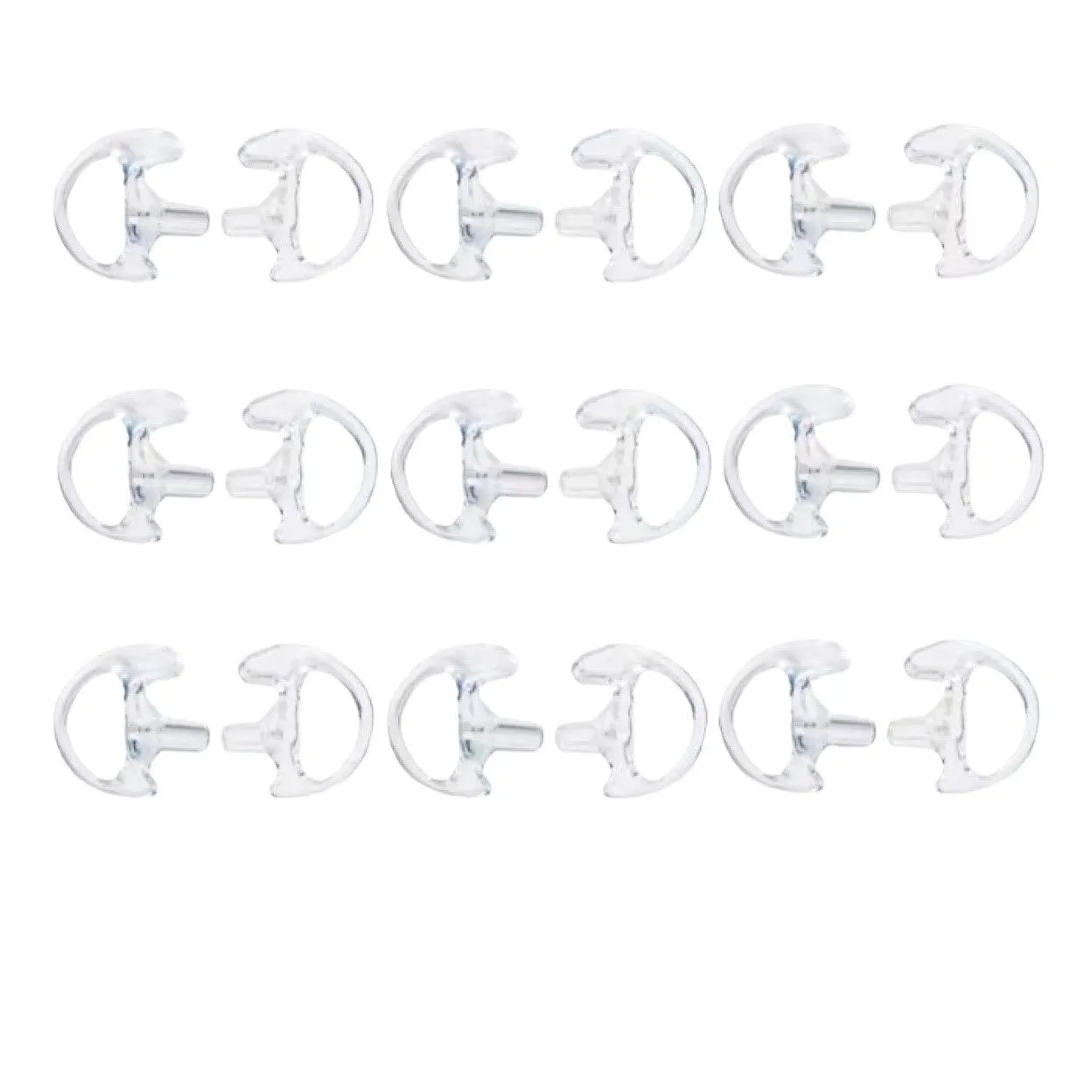 Pair of soft silicone ear hanging accessories for walkie talkie air conduit earphones in three sizes L M S