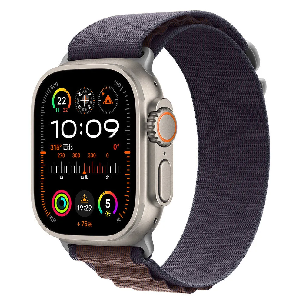 Nylon looped watch strap in green for Apple Watch 42mm