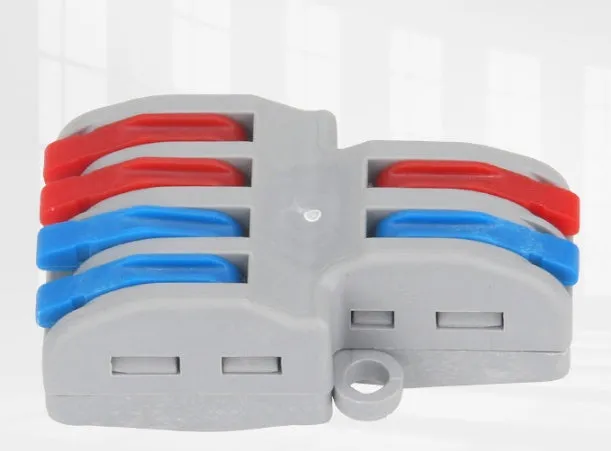 Wago brand quick wire connector with fire-insulated shell for 32A electrical connections.