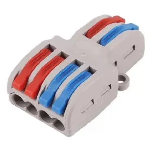 Wago brand quick wire connector with fire-insulated shell for 32A electrical connections.