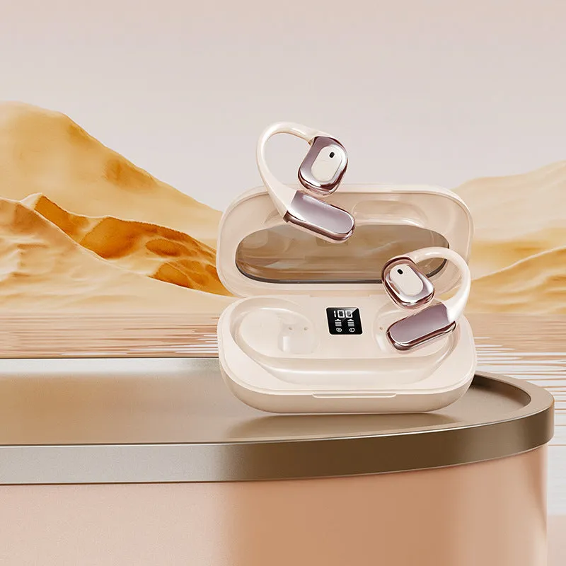 T23 Black wireless Bluetooth translation headphones with open noise reduction, touch operation, and storage bin