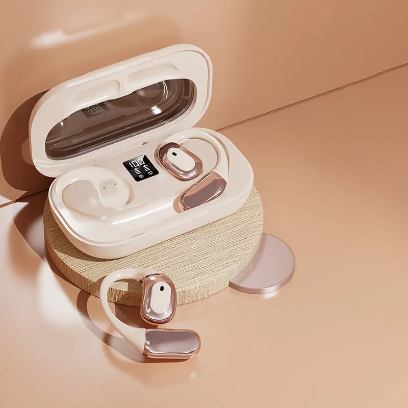 T23 Black wireless Bluetooth translation headphones with open noise reduction, touch operation, and storage bin