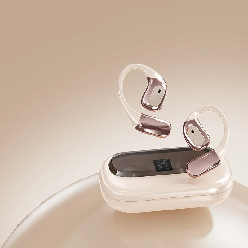 T23 Black wireless Bluetooth translation headphones with open noise reduction, touch operation, and storage bin