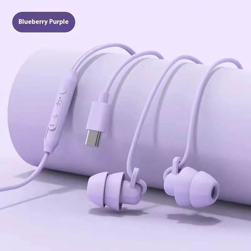 Second generation wired sleep headset with silicone earplugs and 1.2m TPE cable in multiple colours
