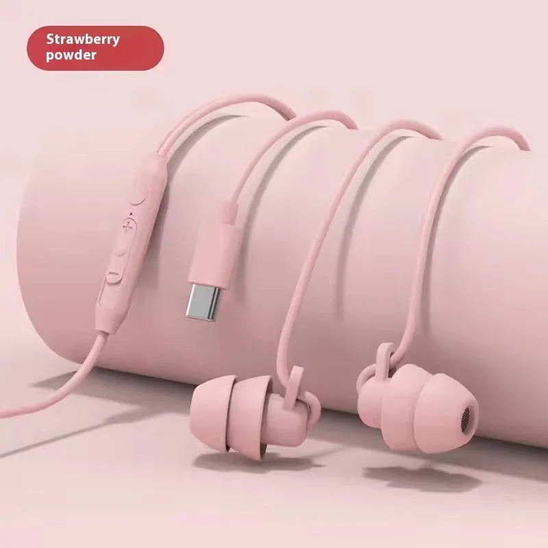 Second generation wired sleep headset with silicone earplugs and 1.2m TPE cable in multiple colours