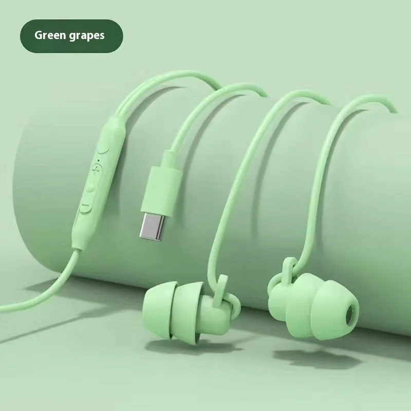 Second generation wired sleep headset with silicone earplugs and 1.2m TPE cable in multiple colours
