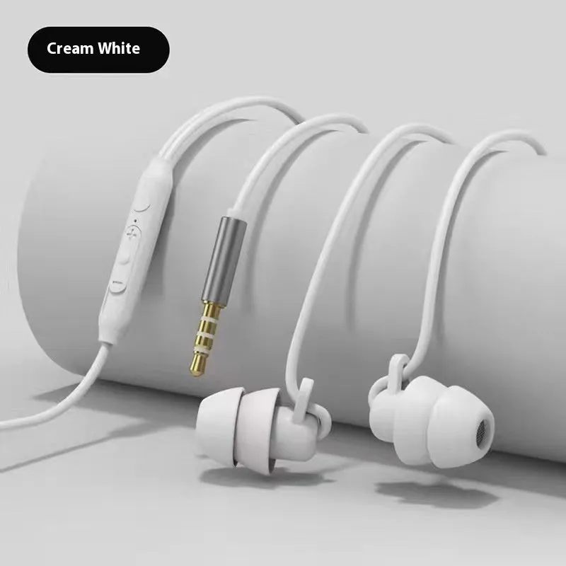 Second generation wired sleep headset with silicone earplugs and 1.2m TPE cable in multiple colours