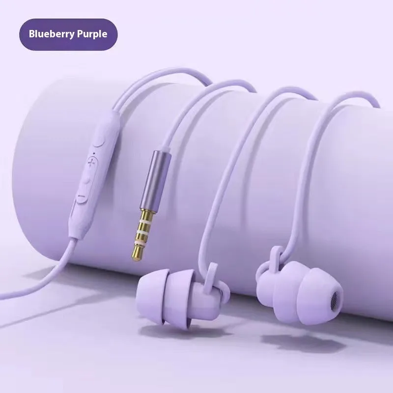 Second generation wired sleep headset with silicone earplugs and 1.2m TPE cable in multiple colours