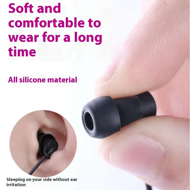 Second generation wired sleep headset with silicone earplugs and 1.2m TPE cable in multiple colours