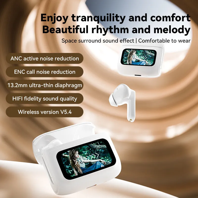 E20PRO touch screen in-ear Bluetooth headset active noise reduction black colour