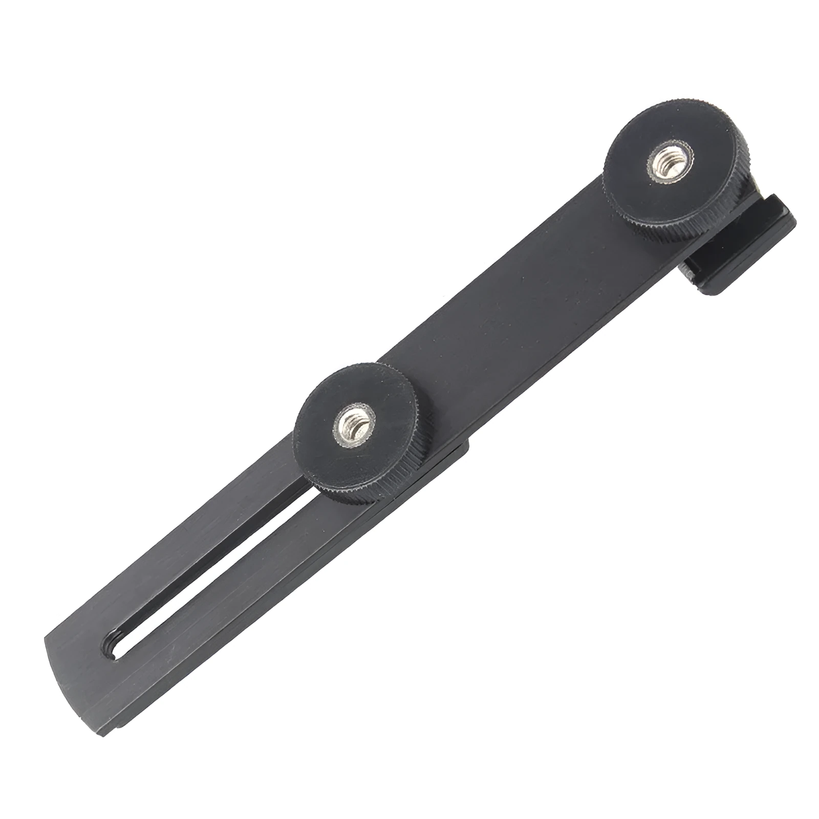 Portable home word dual-head camera stand black metal bracket 16cm size