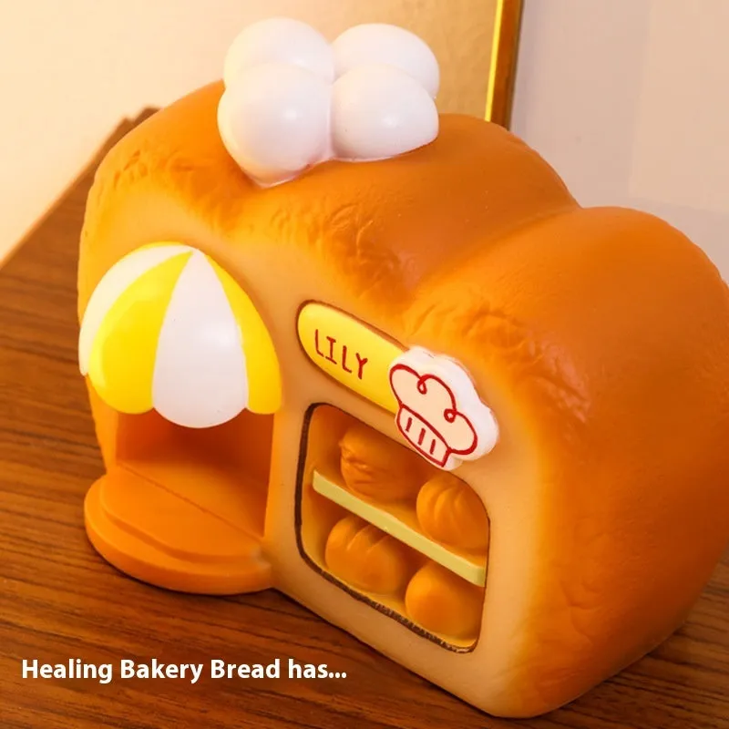 White ABS bakery Bluetooth speaker with glowing creative ornament design
