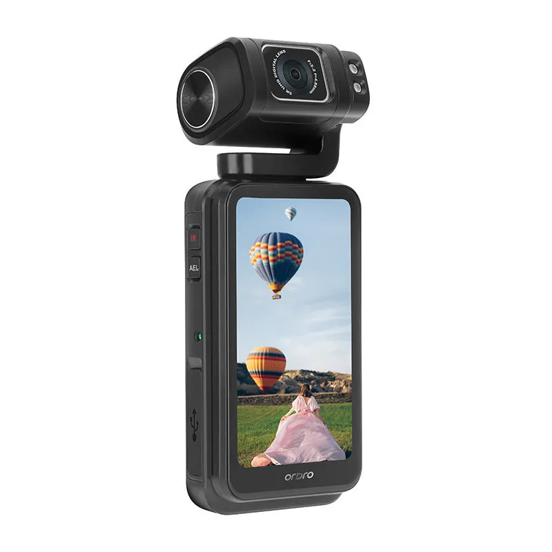 M3 Pocket Camera 180 flip screen 1080p HD touchscreen camcorder in black