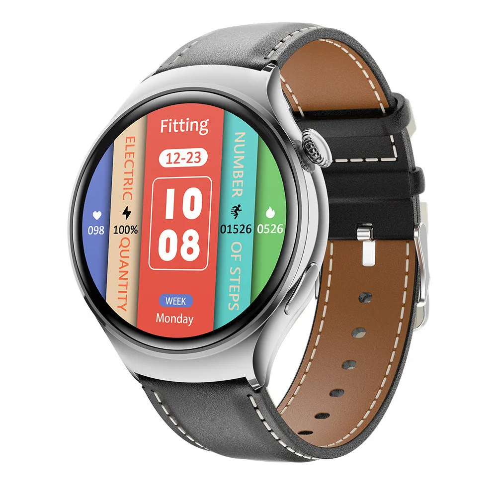 Smart watch with Bluetooth calling women's health tracker gold shell pink silicone strap TFT screen