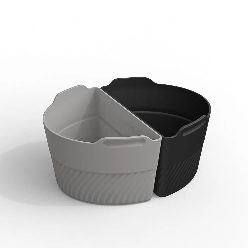 Silicone slow cooker liner non-stick pan easy clean pot liner modern simplicity Type A Gray Blue