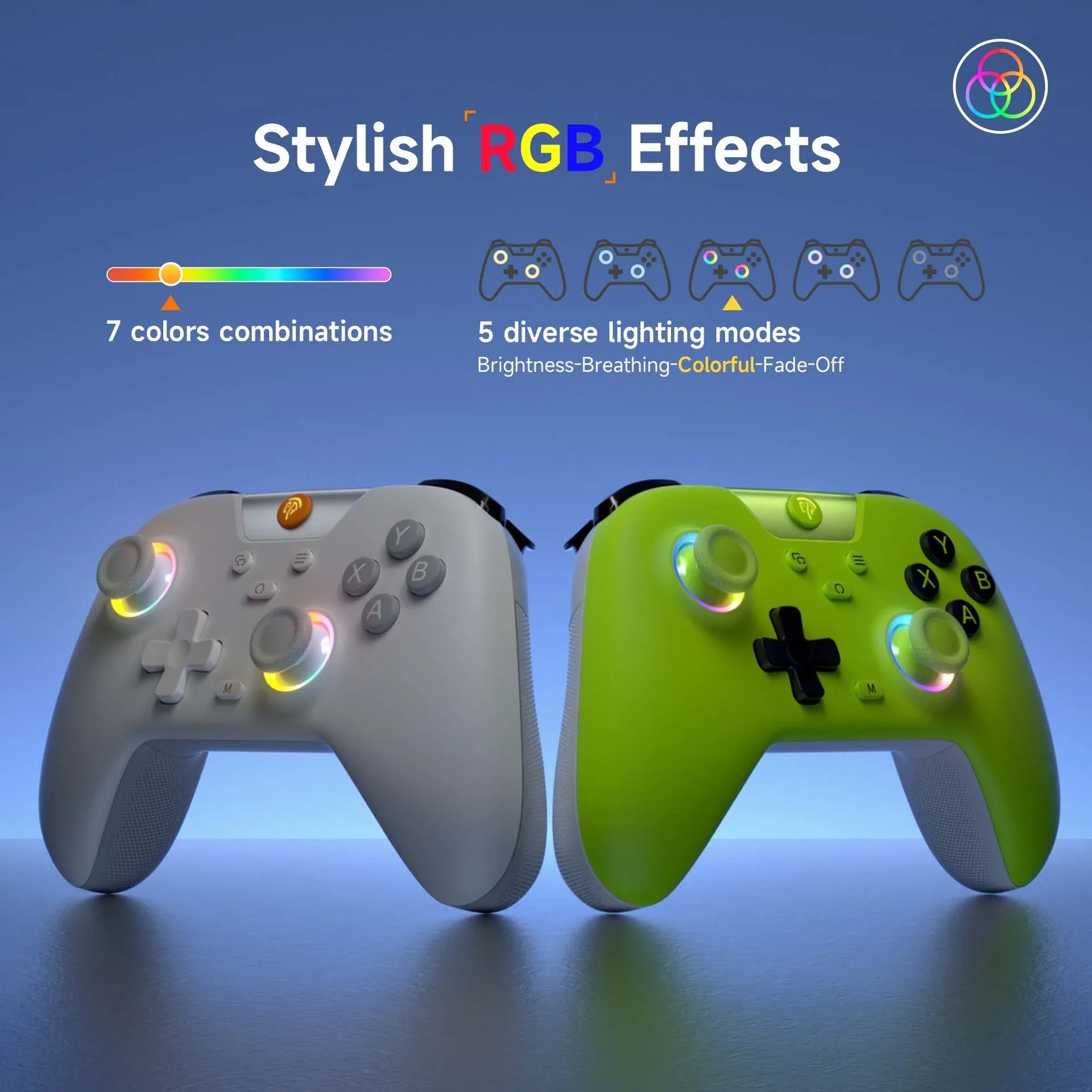 Creative Home three-model game controller connected to Nintendo Switch, PC, mobile phone, and Steam Deck, ABS build, 13.70 × 6.70 × 17.40cm