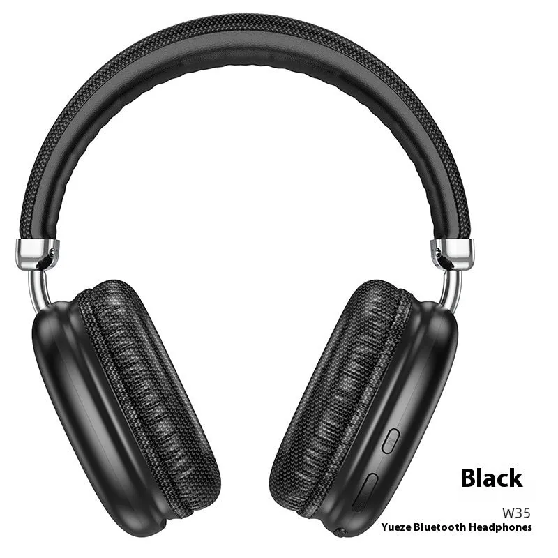 Wireless Bluetooth sports headset with breathing light, plastic construction, in black