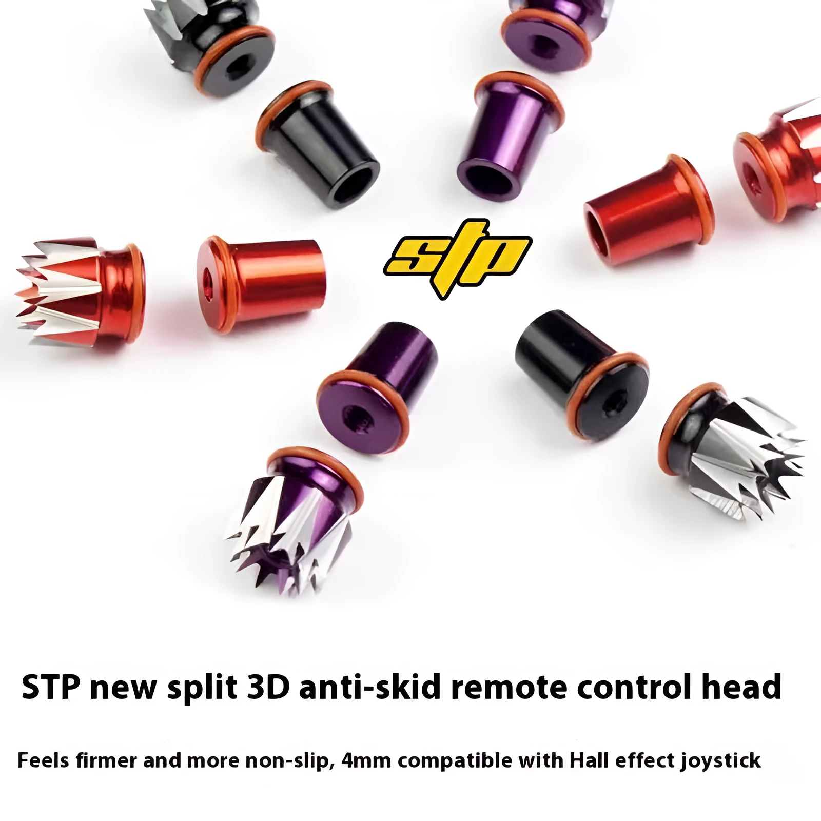 FPV remote control split non-slip rocker head metal 3D rocker M3 in black and red colour options