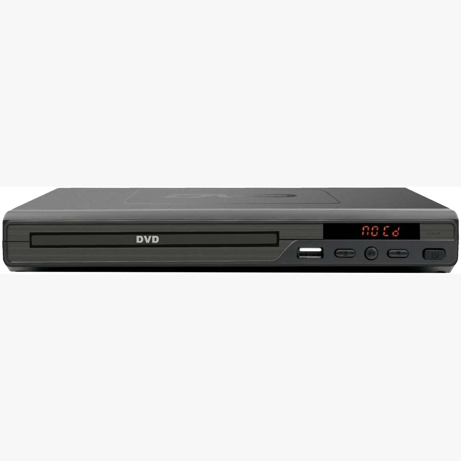 Home DVD Mini HD Player model DVD-225 front view with disc tray and USB port