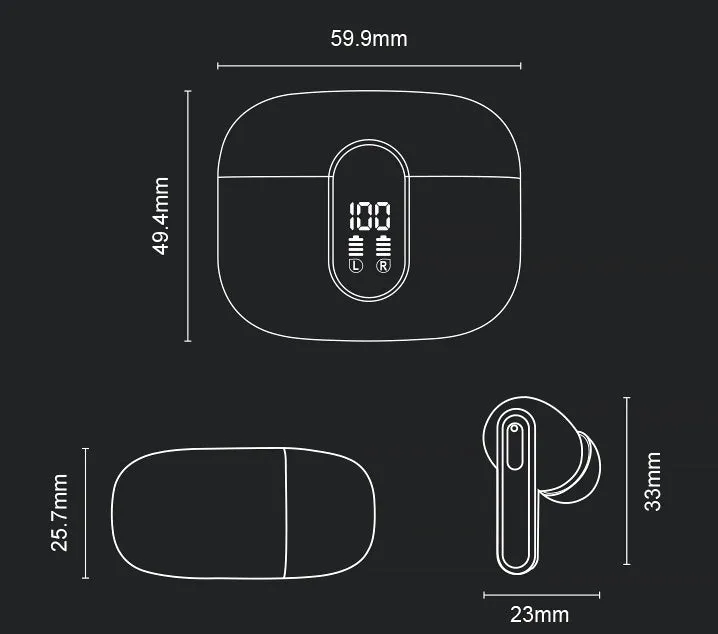 Y40 true wireless Bluetooth earphone in charging compartment with dual noise cancellation feature