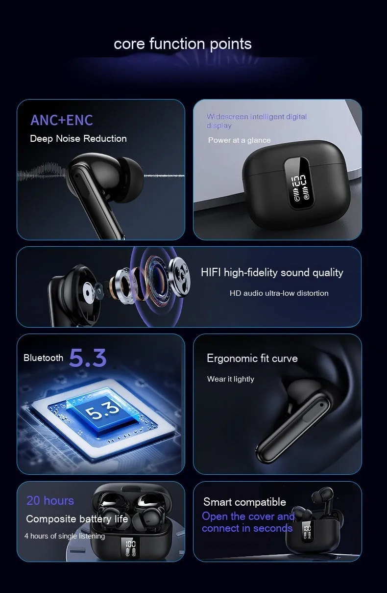 Y40 true wireless Bluetooth earphone in charging compartment with dual noise cancellation feature