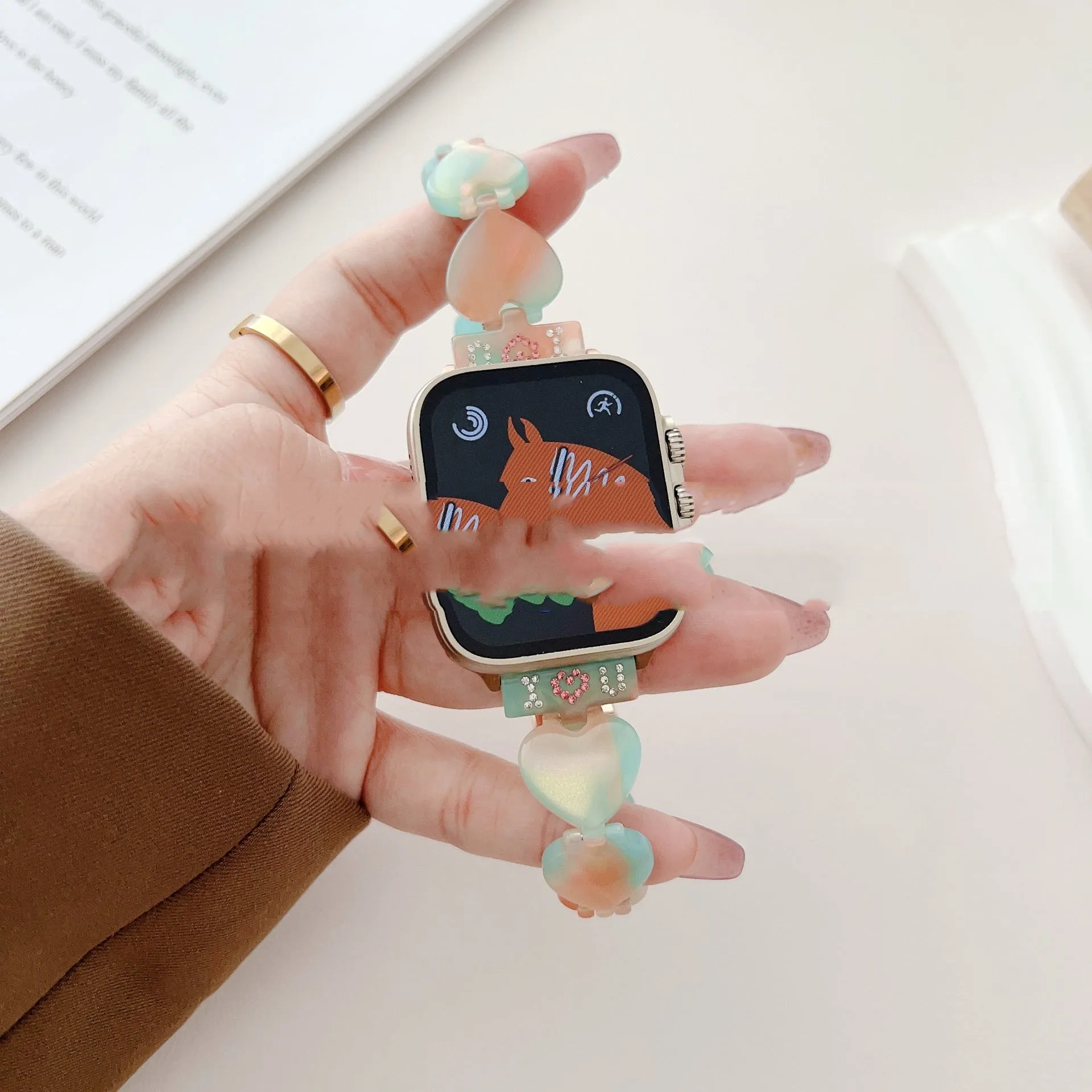 Casual Love resin watch strap for Apple Watch in multiple colours, 20mm size range