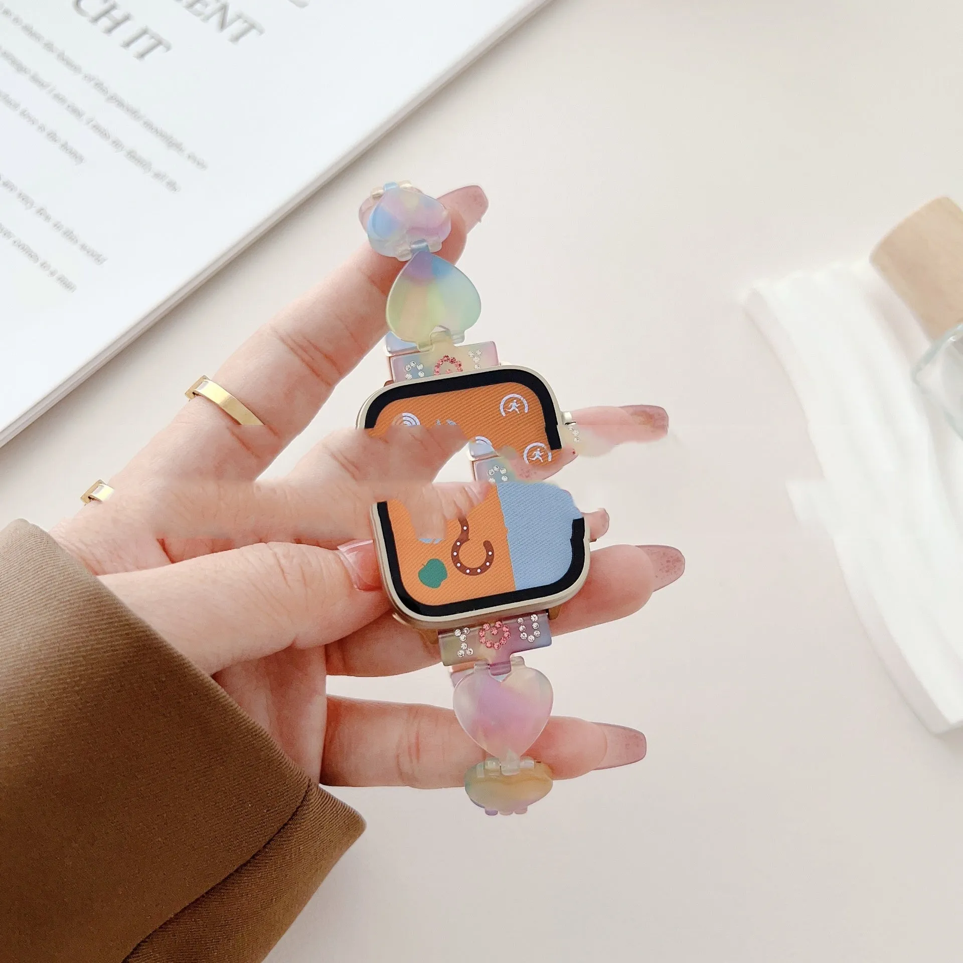 Casual Love resin watch strap for Apple Watch in multiple colours, 20mm size range