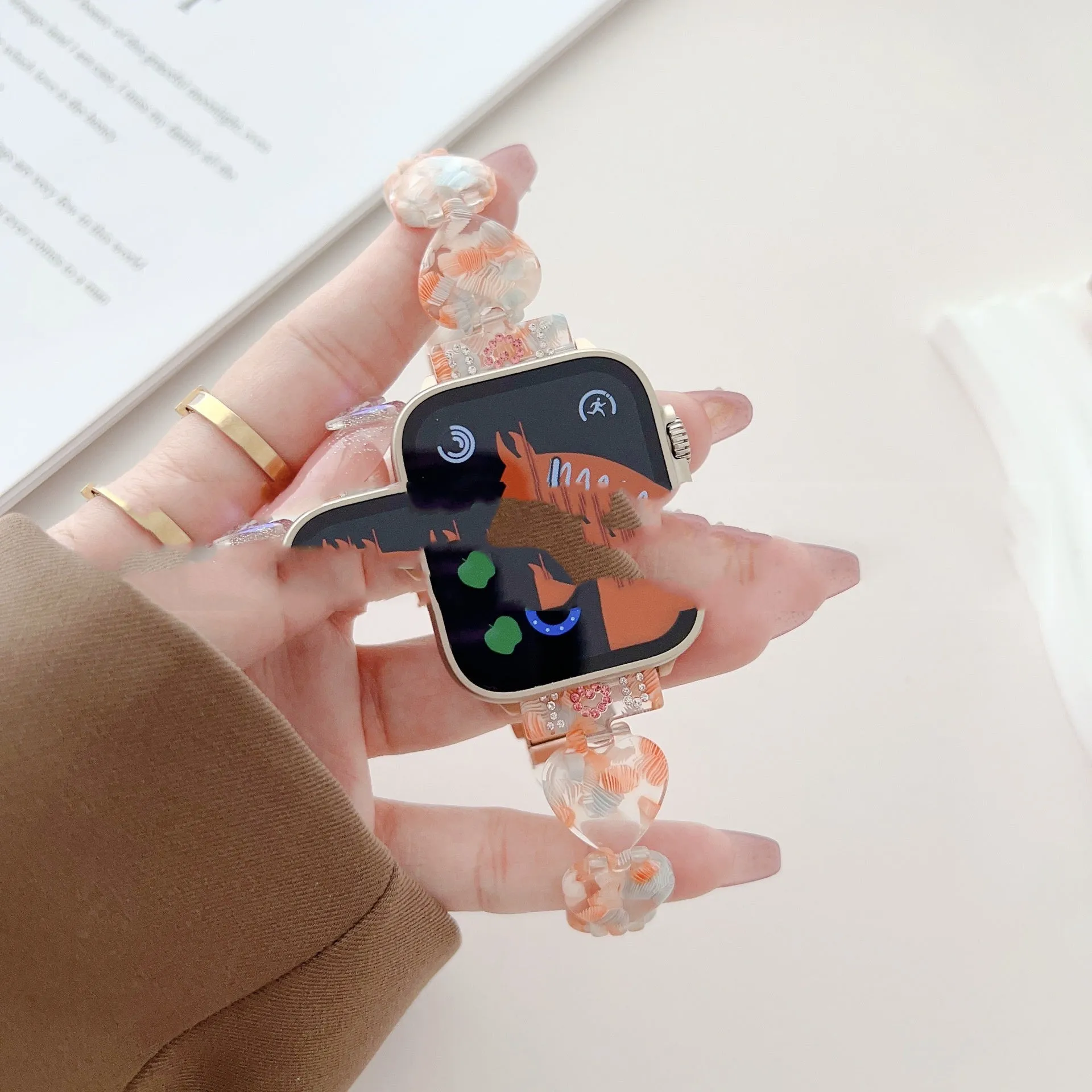 Casual Love resin watch strap for Apple Watch in multiple colours, 20mm size range