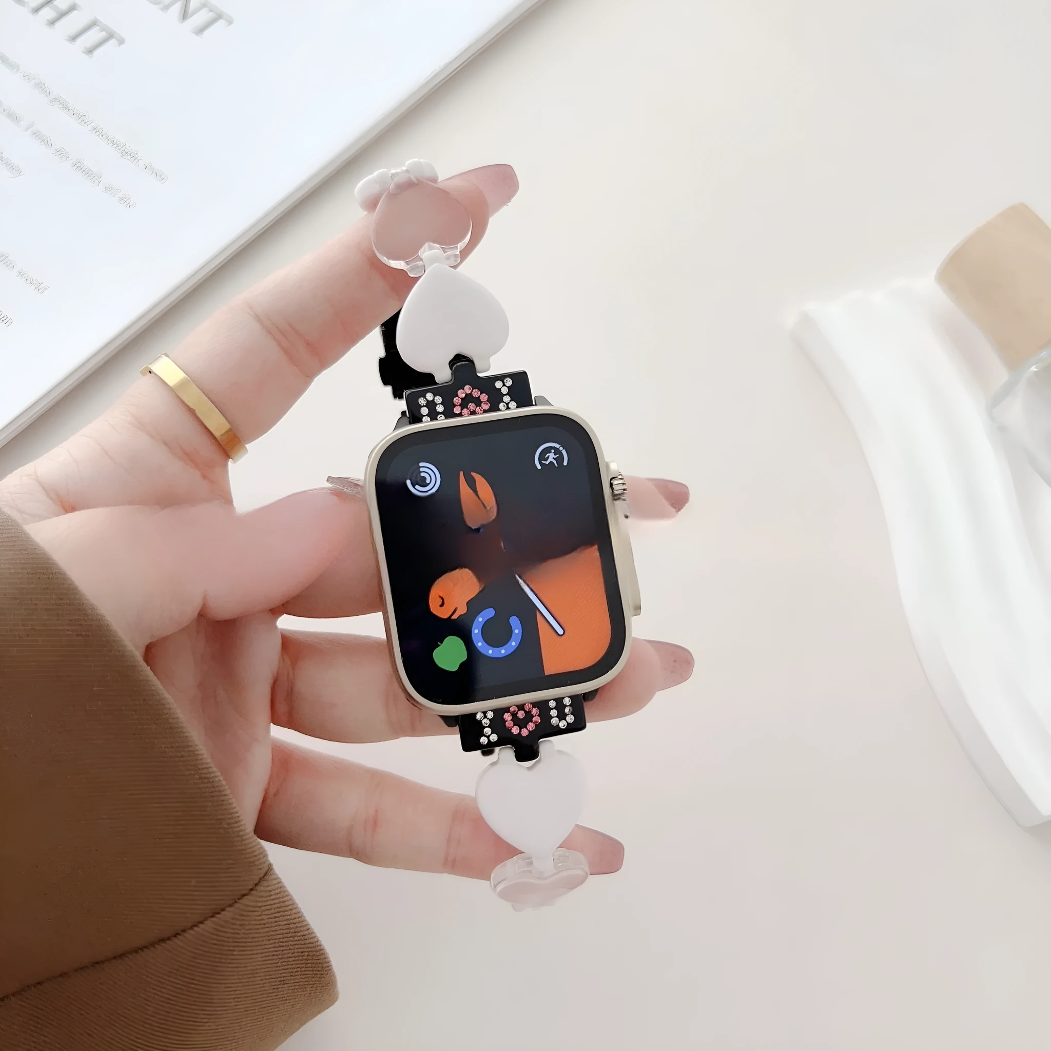 Casual Love resin watch strap for Apple Watch in multiple colours, 20mm size range