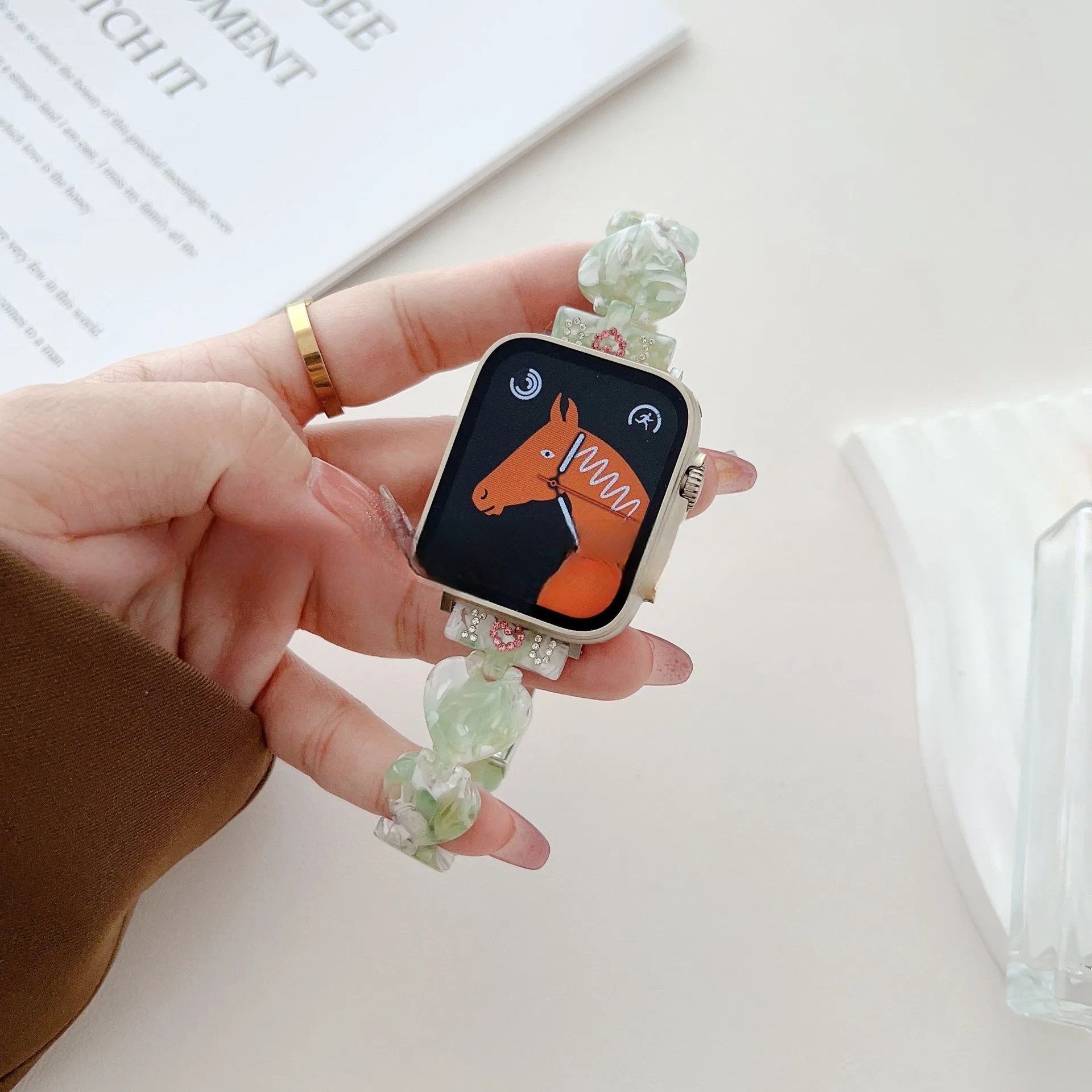 Casual Love resin watch strap for Apple Watch in multiple colours, 20mm size range