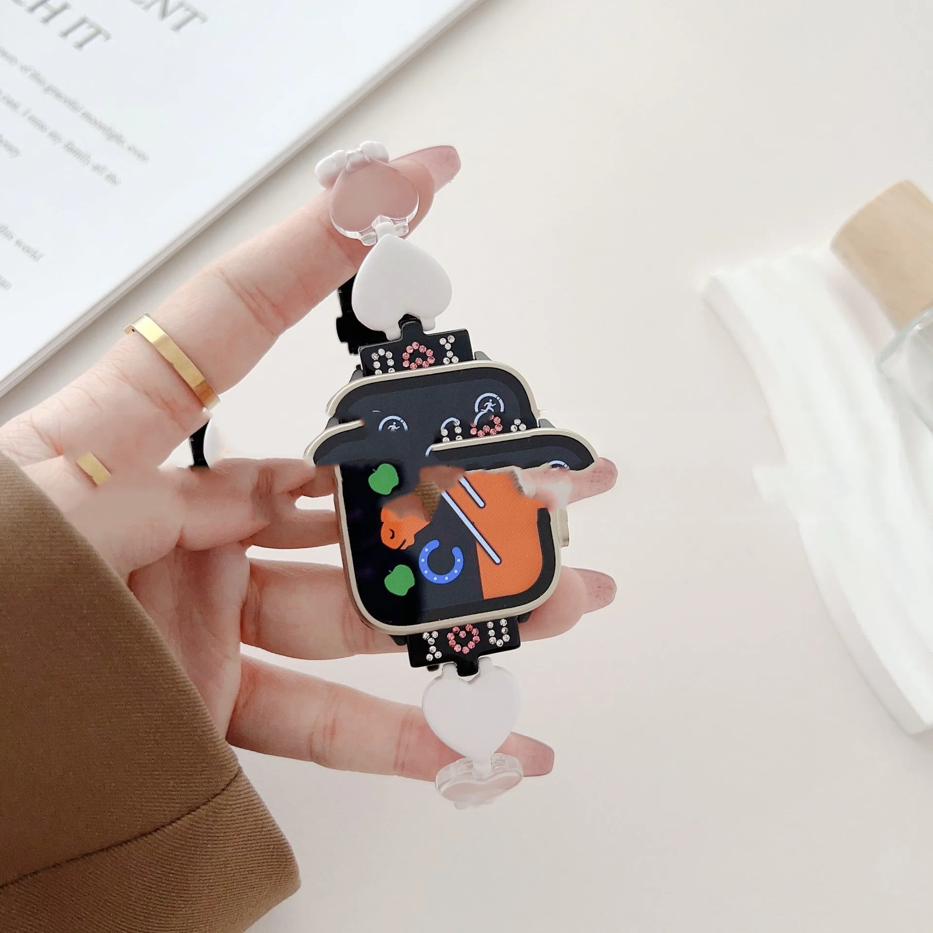 Casual Love resin watch strap for Apple Watch in multiple colours, 20mm size range