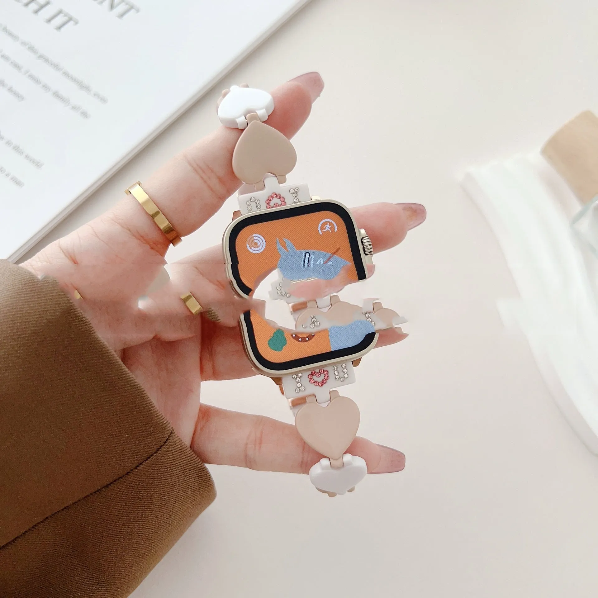Casual Love resin watch strap for Apple Watch in multiple colours, 20mm size range