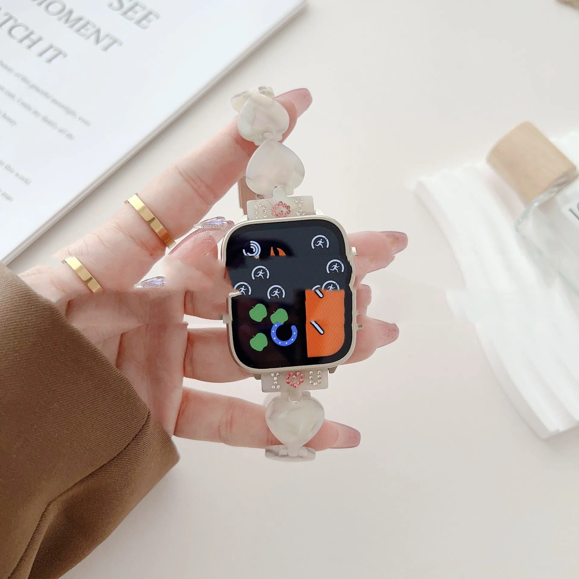 Casual Love resin watch strap for Apple Watch in multiple colours, 20mm size range