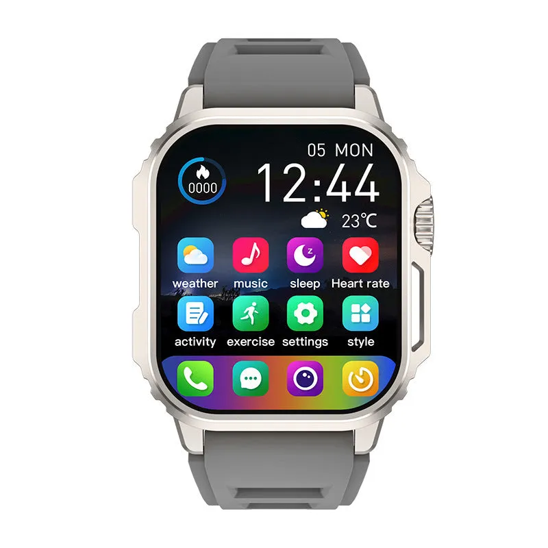 TW11 smart watch with heart rate monitoring and Bluetooth calling, black sports strap