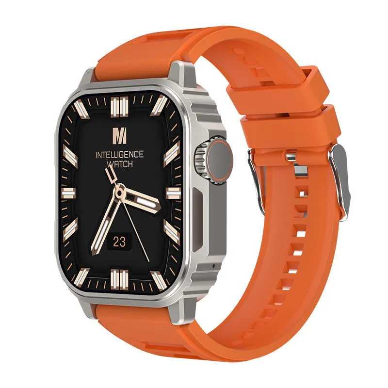 TW11 smart watch with heart rate monitoring and Bluetooth calling, black sports strap