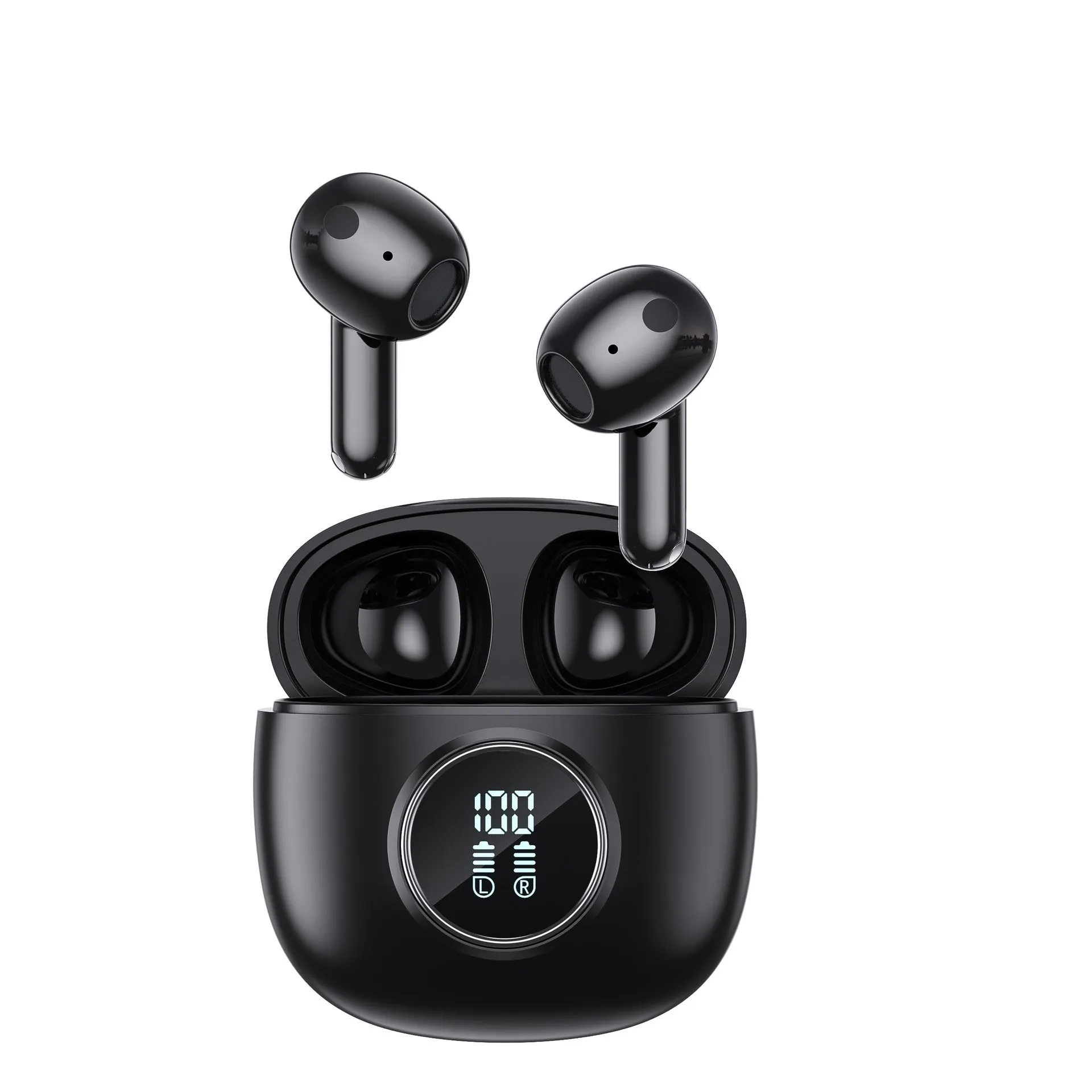 E40 TWS wireless Bluetooth headset with digital display charging case, e-sports in-ear design, black or white