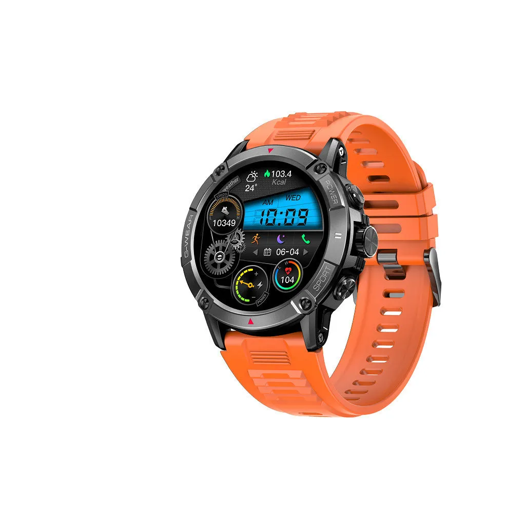Bluetooth calling smart watch with TFT screen heart rate blood pressure oxygen monitoring sports bracelet black