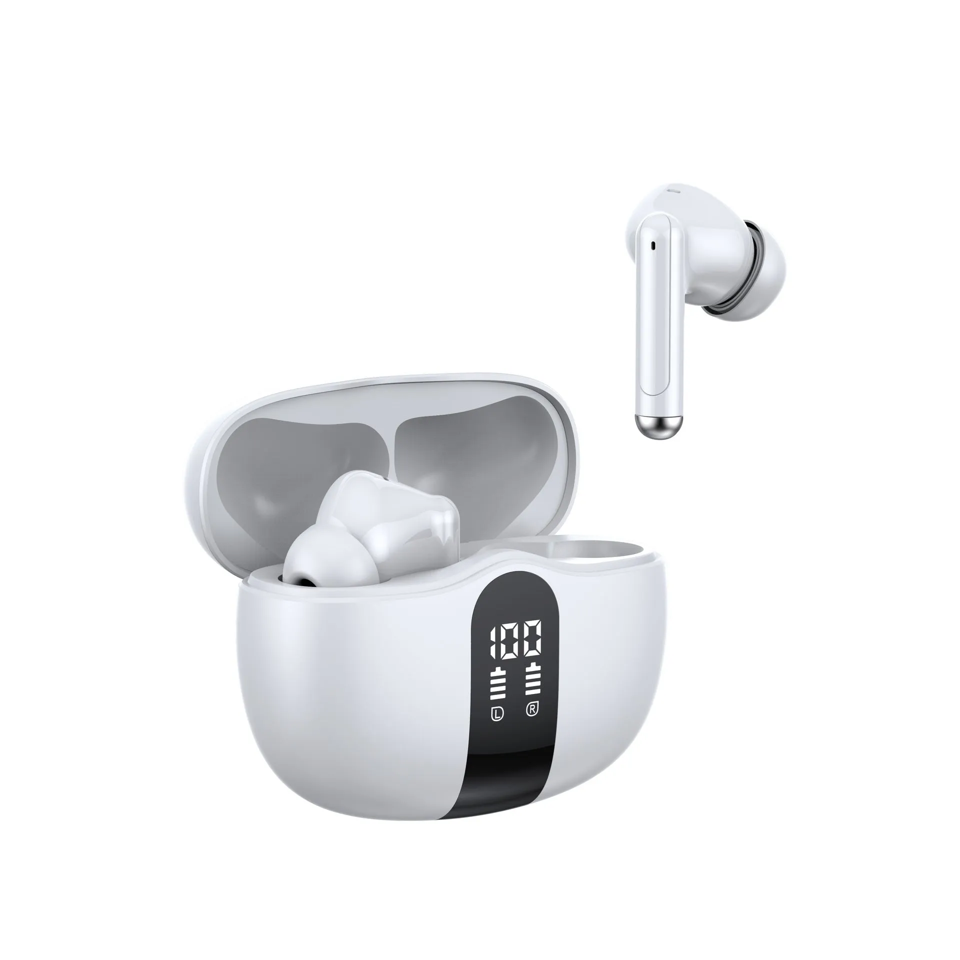 MOQ2000 noise-canceling in-ear sports Bluetooth headset in black with charging case