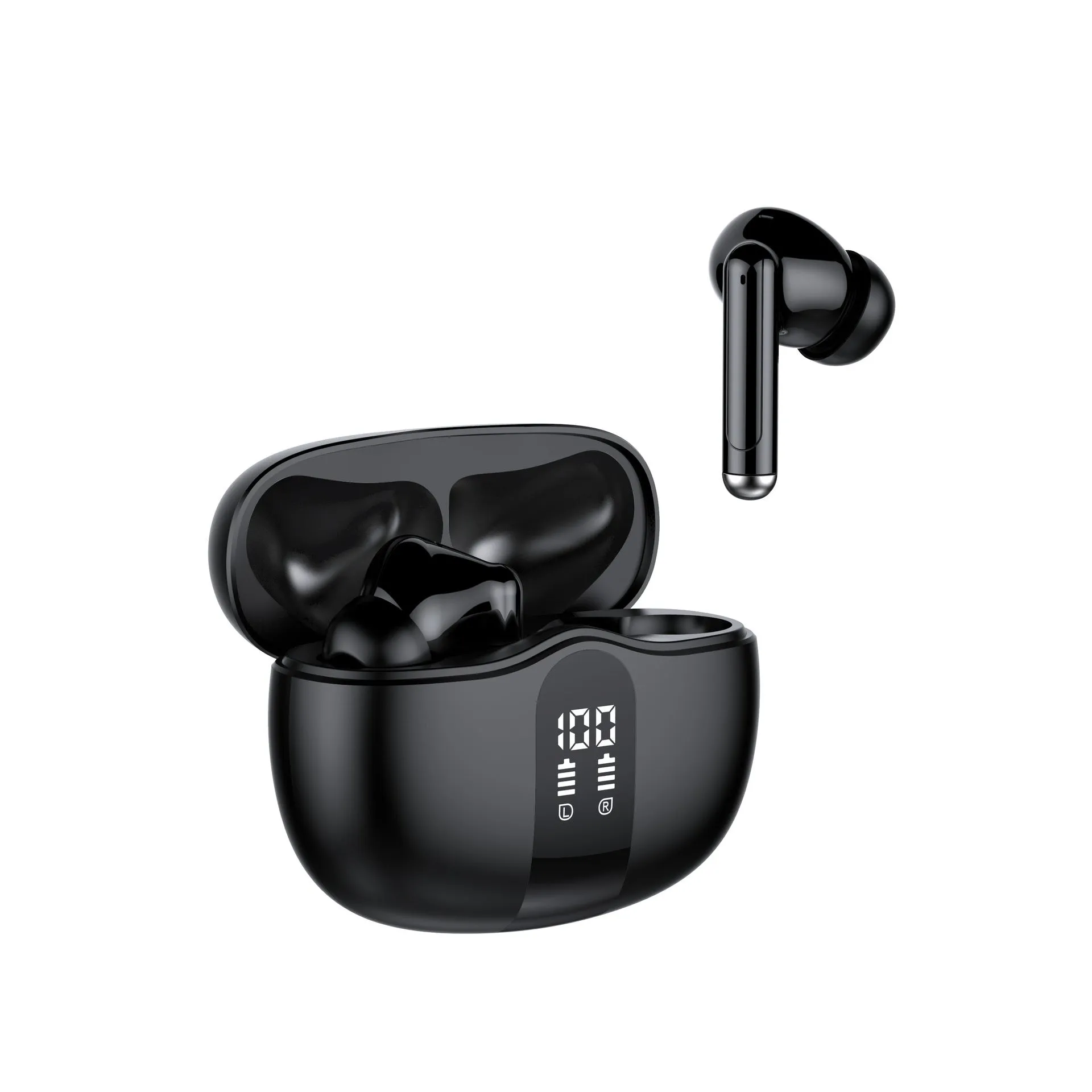 MOQ2000 noise-canceling in-ear sports Bluetooth headset in black with charging case