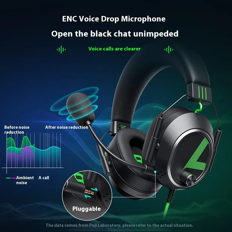 G810 wired gaming headset with microphone, black, L-shaped 3.5mm plug and TPE cable