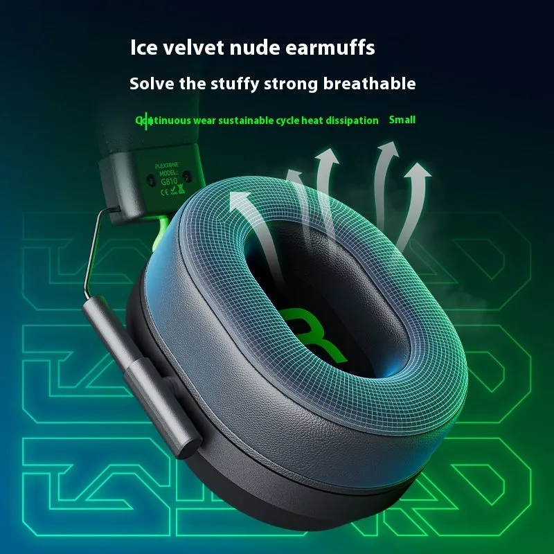 G810 wired gaming headset with microphone, black, L-shaped 3.5mm plug and TPE cable