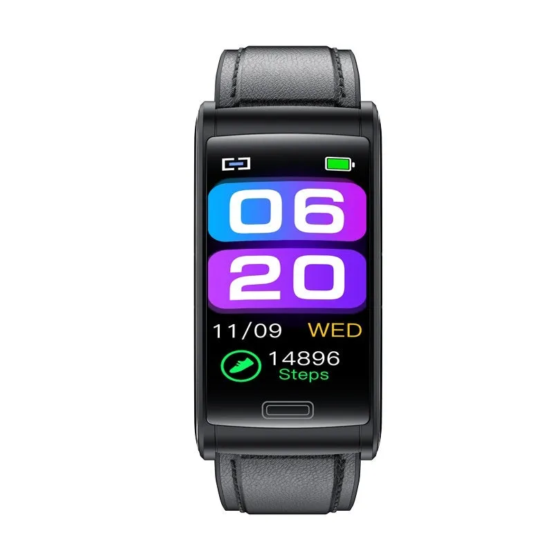 E600 smart watch with non-invasive blood sugar testing on wrist display