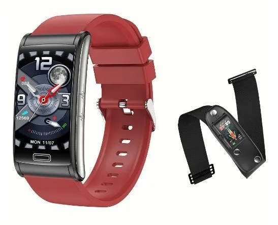 E600 smart watch with non-invasive blood sugar testing on wrist display